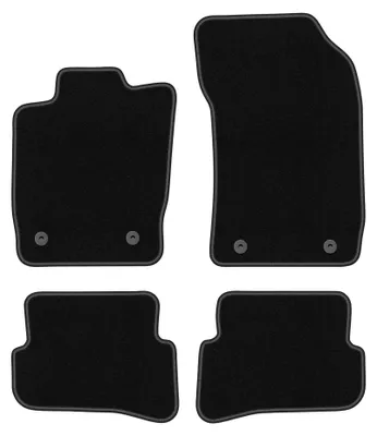Image de Tapis de sol en moquette pour Audi A1 8X 2010- (à hayon) – jeu 4 pièces, noirs, sur mesure – Wielganizator BASIC