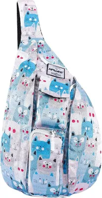 Zdjęcie produktu dla Plecak typu sling w kształcie kropli - czarny