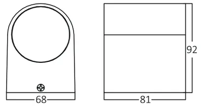 Image de Applique murale d'extérieur LED Braytron, blanche, ronde, avec douille GU10, éclairage vers le bas, IP44