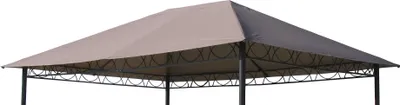 Produktbild von Ersatzdach 3x4m Stil Pavillon Taupe  Ersatzplane Ersatzbezug