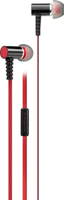 Produktbild von VIVanco™In-Ear Headset rot - Hochwertiges Aluminium Design, kompatibel mit allen Smartphones, Mikrofon, 3,5 mm Klinke, 1,2m Länge