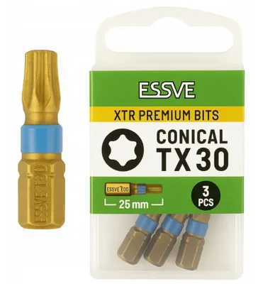 Image de ESSVE XTR Embouts de vissage de haute qualité pour les professionnels Embouts Torx TX30 25 mm