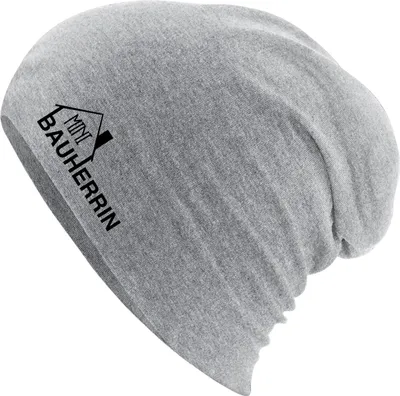 Produktbild von Huuraa Beanie Mini Bauherrin Heather Grey One Size Baumwolle und Elasthan Mütze Geschenkidee