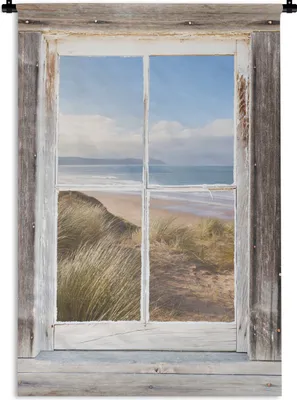 Produktbild von MuchoWow® Wandteppich Wandbehang Strand - Meer - Blick 60x90 cm Tapisserie Dekoration Wandtuch - Foto-Teppich - Abwaschbar