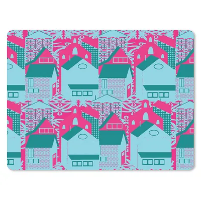 Produktbild von MuchoWow® Mauspad Mousepad Muster - Abstrakt - Haus 23x19 cm - Mousepads - Maus Mat - Pad - Mausunterlage - Schreibtischunterlage - Mauspad