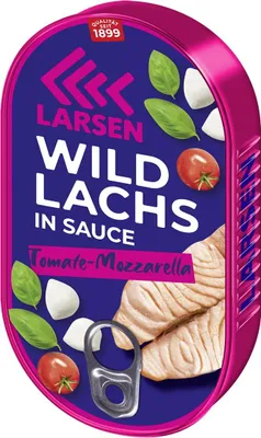 Produktbild von LARSEN Pazifischer Wildlachs in Tomate-Mozzarella Sauce 200g