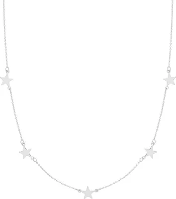 Productafbeelding van Halsketting voor dames, verguld met rhodium, fijn zilver 925 - 43cm * 8mm; TRS23478