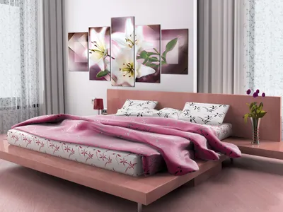 Produktbild von Akustikbild Blumen 200x100 cm Bilder Akustikschaum Hochleistungsschallabsorber Schallschutz Leinwand 5 tlg Wandbild Raumakustik Schalldämmung 020110-22
