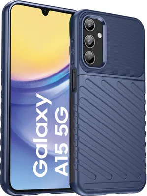 Produktbild von Conie Schutzhülle für Samsung Galaxy A15 4G/5G Tasche Silikon Case Muster Cover Bumper TPU Hülle in Blau