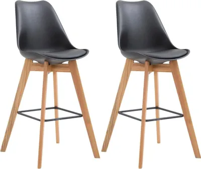 Image de lot de 2 tabourets de bar - Tabourets agréables - Excellent confort d'assise
