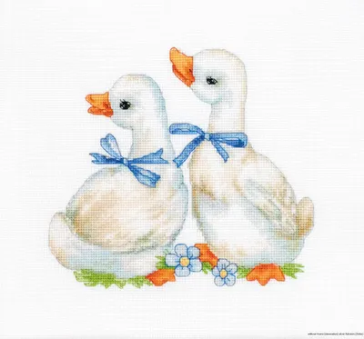 Zdjęcie produktu dla Zestaw do haftu krzyżykowego Luca-S "Gęsi", wzór liczony, 15x14cm