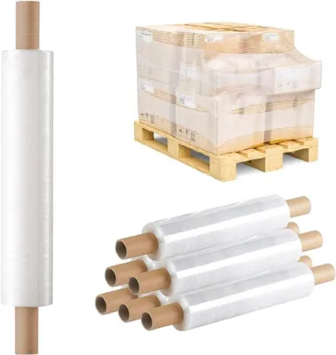 Stretchfolie 400 mm x 580 m, 28 µm, 6 Rollen, transparent
