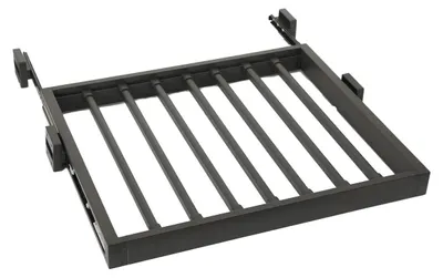Produktbild von Ausziehbare Kleiderstange für Waschmaschine - Wäschetrockner Hängeregal - Verstellbare Länge - Aluminiumlegierung - Weiche Griffe - Schwarz