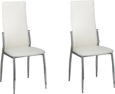 Obrázok produktu pre vidaXL Stoličky do jedálne 2 ks. Biela Imitácia kože