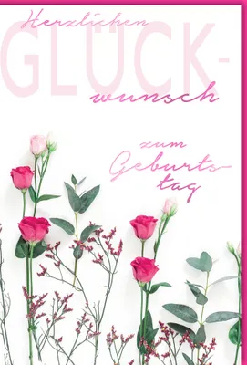Produktbild von Geburtstag - Glückwunschkarte im Format 11,5 x 17 cm mit Umschlag