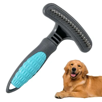 Imagen del producto de Cepillo desenredante para perros y gatos, con 20 dientes, cepillo para el pelo subyacente, ideal para el cuidado del pelaje