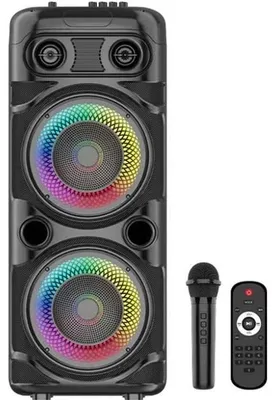 Obrázek produktu pro Podsvícený karaoke reproduktor - INOVALLEY - KA123-XXL - Bluetooth V5.0 - 75 cm - 900 W - černý