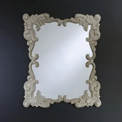 Produktbild von Casa Padrino Barock Wandspiegel Antik Stil Creme 92 x 110 cm - Barocker Spiegel Antikweiß