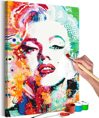 Produktbild von Vlies Malen nach Zahlen - Charming Marilyn 40x60 cm Menschen n-A-1243-d-a