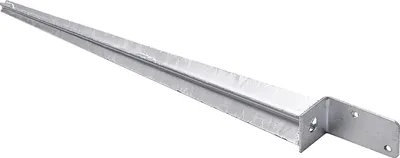 Produktbild von TRIBECCO Pfostenträger Einschlaghülse 50x600mm, zum Einschlagen, langer Spitz, feuerverzinkter Stahl, Silber, 100mm Laschenhöhe, 2,0mm Materialstärke