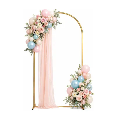Produktbild von Wabendekoration Hochzeitsbogen Hintergrund Ständer Hochzeit Metallbogen Gestel Hochzeit Bogen für Geburtstag, Party Deko, Halloween, 80x180cm(BxH)