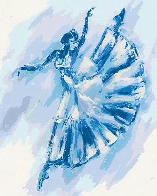 Produktbild von Zuty - Malen nach Zahlen - ABSTRAKTE BLAUE BALLERINA, 40x50 cm, mit Keilrahmen (bereits gespannt)