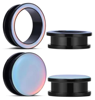 Productafbeelding van Retro Reflecterende Oor Gauges - 2 Paar van RVS