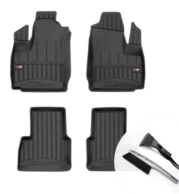 Productafbeelding van moto-MOLTICO 3D rubberen vloermatten voor auto, set van 4 stuks, all-weather rubberen voetmatten, antislip en waterdichte autotapijten - geschikt voor Fiat Doblo I 2000-2010