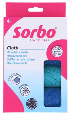 Zdjęcie produktu dla Sorbo ściereczka z mikrofibry z recyklingu, 4 sztuki