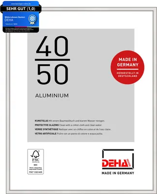 Zdjęcie produktu dla DEHA Design aluminiowa ramka na zdjęcia Boston, 40x50 cm, srebrna