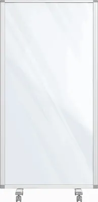 Produktbild von Mobile Trennwand Präsentationsboard Beschreibbare Oberfläche Transparent 90 x 180 cm