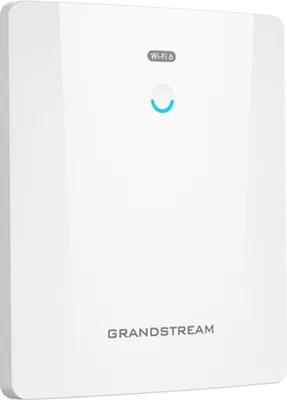 A white Grandstream GWN7664ELR outdoor access point is shown against a white background.
