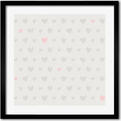 Produktbild von Bild - 50 cm x 50 cm - MDF - Rahmen, Wandkunst - Herz Hintergrund
