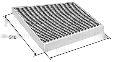 Produktbild von Innenraumfilter Aktivkohlefilter 307 mm - 258 mm VALEO für u.a. MB E-KLASSE