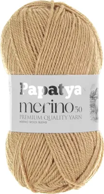 Papatya Merino50 Winterwolle 100g Strickgarn 50% Wolle Oeko-Tex Häkelgarn Farbwahl beige