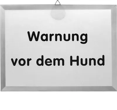 Produktbild von GRÄWE Gastroschild "Warnung vor dem Hund"