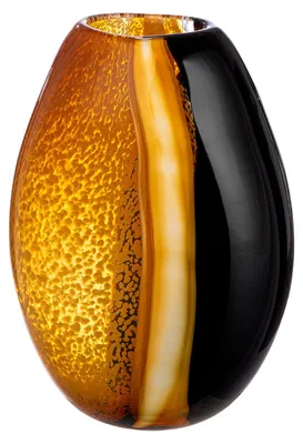 Produktbild von Gilde Glasart, Vase, bauchig, "Umbras", Glas, braun, orange, , L. 12 cm, B. 18 cm, H. 27 cm  52897