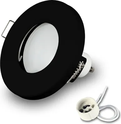 Produktbild von 1x Einbauspot LED 230V IP44 RIK.6 schwarz GU10 7W neutralweiss