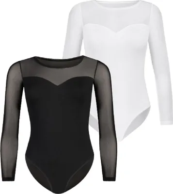Produktbild von Teyli 2er Pack: Bodysuit aus Viskose mit Netzanteil Wiillow Female 2407-2_bl-wh mehrfarbig S