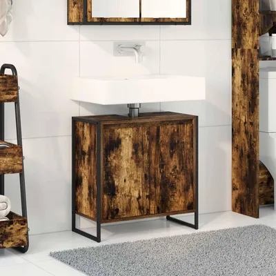 Image de Maison Exclusive - Armoire de salle de bain Raucharbe 60 x 30 x 60 cm Matériau dérivé du bois