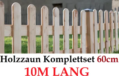 Zdjęcie produktu dla Ogrodzenie ogrodowe 60cm x 10m Zestaw ogrodzeniowy z modrzewia syberyjskiego