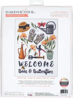 Produktbild von Dimensions Kreuzstich Set "Gartenzeit", Zählmuster, 22,8x30,4cm