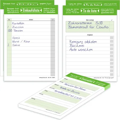 Image de PRICARO Planificateur Trio "Typo-vert" A6, 5 pièces