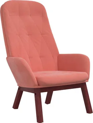 Image de Chaise de relaxation Rose Velours