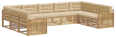 Immagine prodotto di Set di divani da esterno, 9 pezzi, color beige