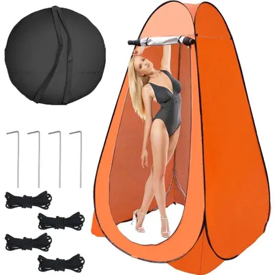 Produktbild von Mobiler Duschzelt, Pop up Campingzelt, Umkleidezelt, Blickdicht, Toilettenzelt, Camping Duschzelt mit Tragetasche, für Outdoor, Camping, 120x120x190cm