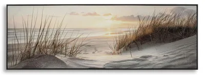 Image de Tableau mural Beach laqué avec cadre -A- 152 x 52 x 4 cm