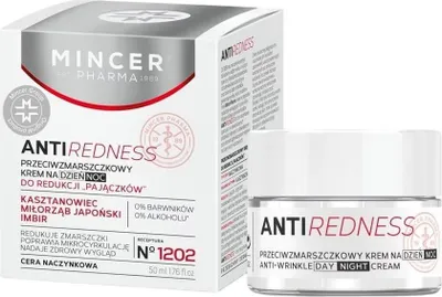 Image de Mincer Pharma Crème anti-rougeurs anti-rides pour la réduction des varicosités jour/nuit No. 1202, 50 ml