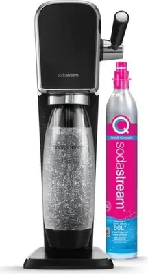 Immagine prodotto di SODASTREAM ART Gasatore per acqua e bibite, 1 bottiglia lavabile in lavastoviglie, 1 bombola di gas da 60 litri, nero