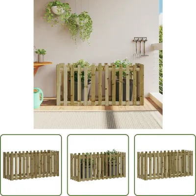 Produktbild von The Living Store Hochbeet Lattenzaun-Design 150x50x70 cm Kiefernholz Imprägniert